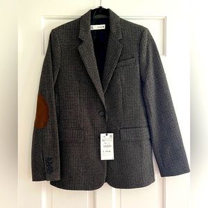 ZARA - NWT Houndstooth Blazer XS